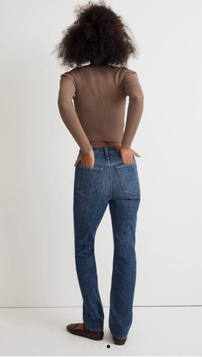 Madewell The Perfect Vintage Jeans Size 27 Blue High Rise Straight Leg - Picture 3 of 14
