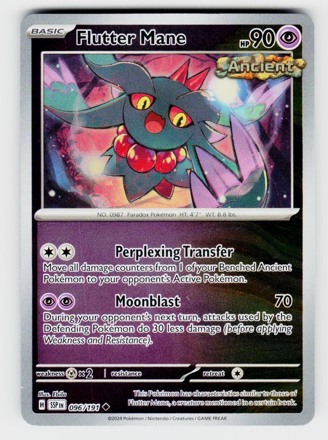 Flutter Mane 096/191 Uncommon Surging Sparks Pokemon Reverse Holo NM/M