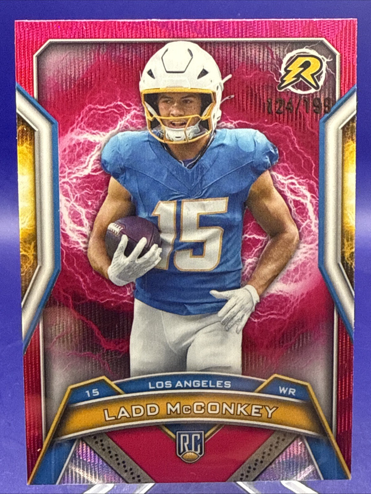 2024 Topps Resurgence ~ Ladd McConkey #154 ~ Crimson Surge /199 (RC)