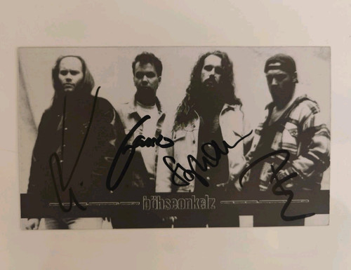 signed autograph Böhse Onkelz original Autogramm / Autogrammkarte handsigniert - Bild 1 von 2