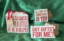 Santa's Little Helper Wood Sign & Christmas Wish Decor $8 each or $30 for all