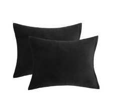 Velvet Standard Pillow Cases Pillowcases with Hidden Zipper, Soft and Cozy, Z...
