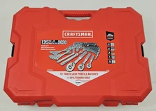 Craftsman 135 pc. SAE/Metric Mechanics Chrome Tool Set w/ Hard Case CMMT12124