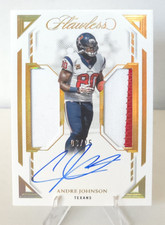 Andre Johnson 2023 Panini Flawless Dual Patch Auto /25 Houston Texans
