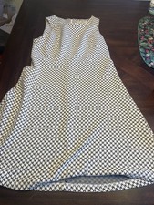 Loft Black White Houndstooth Jumper Dress size 4