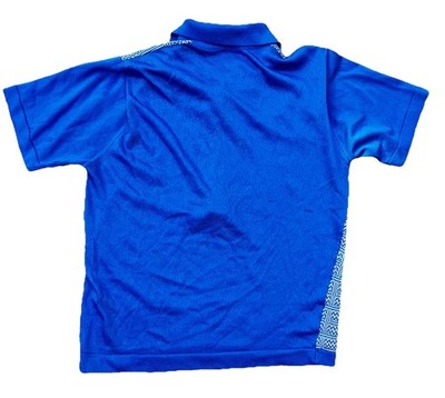VTG 60s Donegal Knit Coleseta Zip Polo Shirt Blue White Mad Men