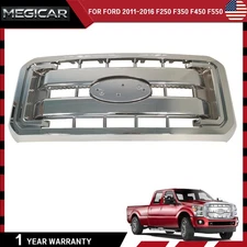 Front Upper Grille  For Ford 2011-2016 F250 F350 F450 F550 Super Duty Chrome XL