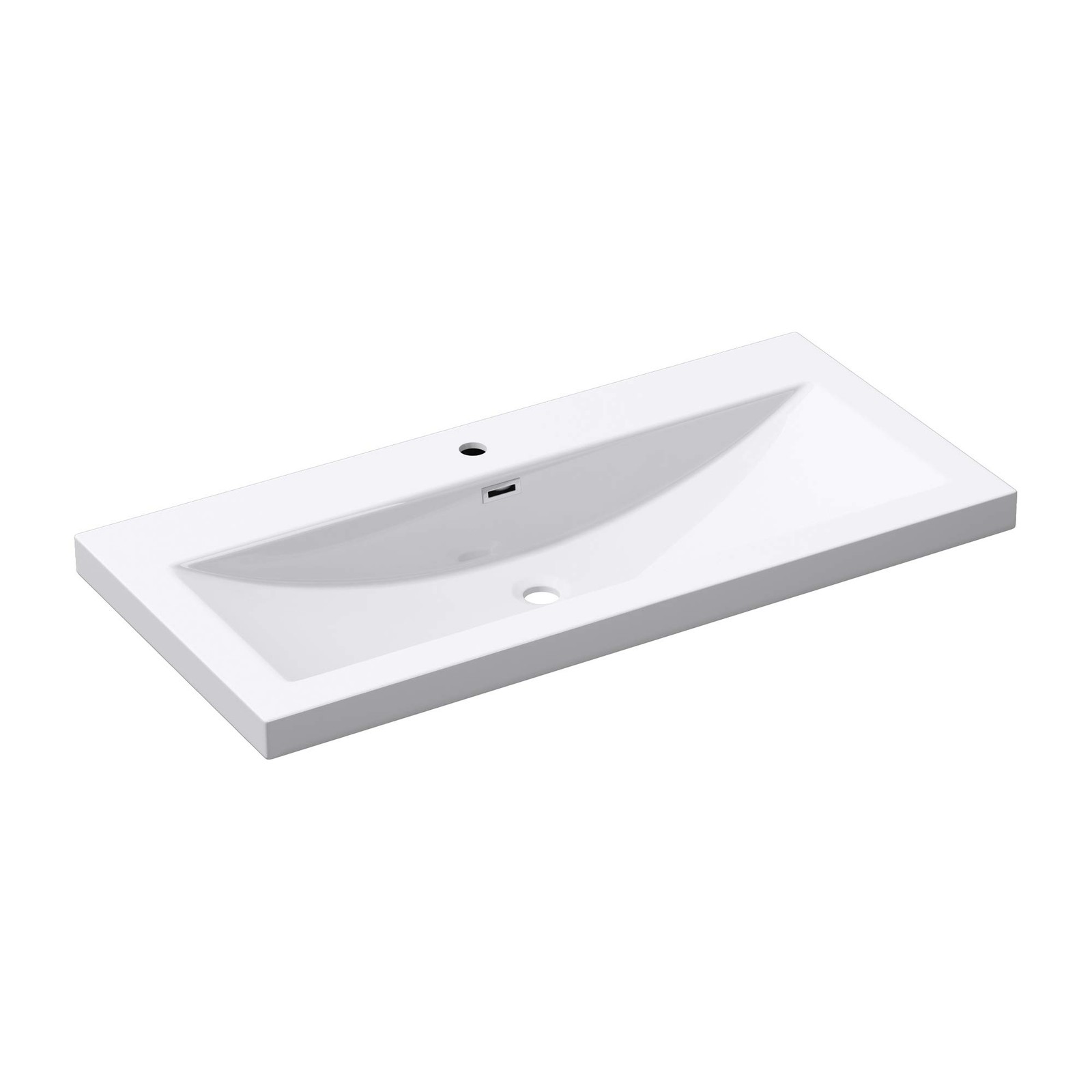 Mai & Mai Lavabo Incasso 100x48x13cm, Lavabo Sottopiano Lavandino Bagno da Marmo