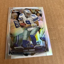 2014 Topps Chrome REFRACTOR Tony Romo #77 Dallas Cowboys Football Card (f8)