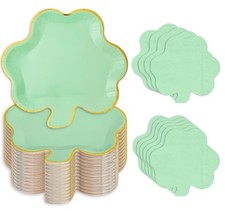St. Patrick's Day Party Supplies Kit Mint Green Gold Foil Shamrock Sha
