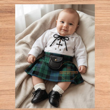 Scottish Tartan Baby Kilt - Handmade Toddler Kilt - Highland Baby Boy Clothing