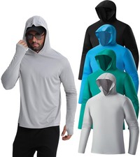 Men's Fishing Hoodie Shirts 4 Pack/5 Pack Sun Protection UPF 50 Running Swim...