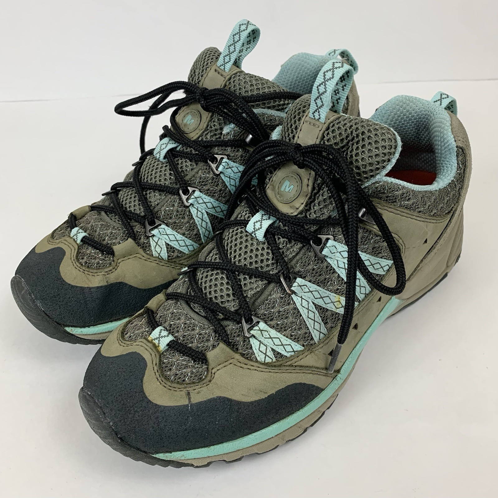 Merrell scarpe trail donna 8 grigio blu aviario leggere sport escursionismo stringate comode