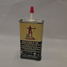 NOS Archer Household Oil Can 4 FL OZ Advertising Gas & Oil 