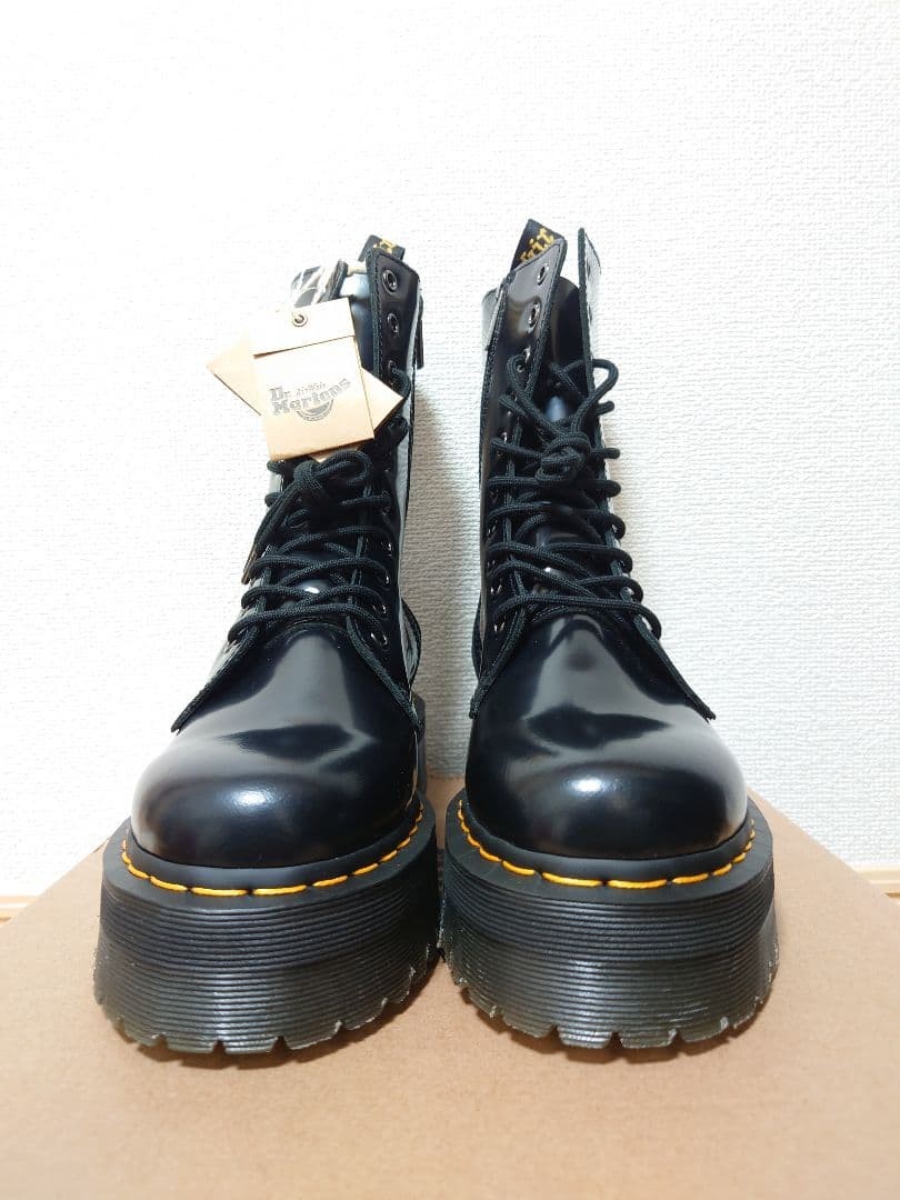 Jadon Hi Men's Black Leather Boots 8.5US 10-Hole Thick Sole image 5