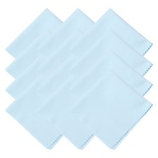 12 Pcs Microfiber Cleaning Cloth for Glasses 12" x 12" Eyeglass Cloth Light Blue