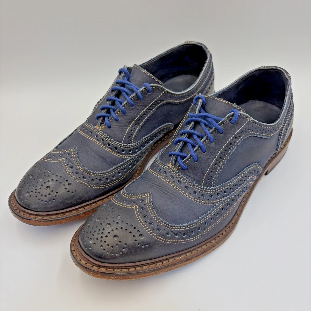 Allen Edmonds Blue Wingtip Dress Shoes for Men for sale | eBay