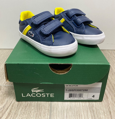 Lacoste Toddler Boy's Fairlead Size 4 Sneakers Shoes