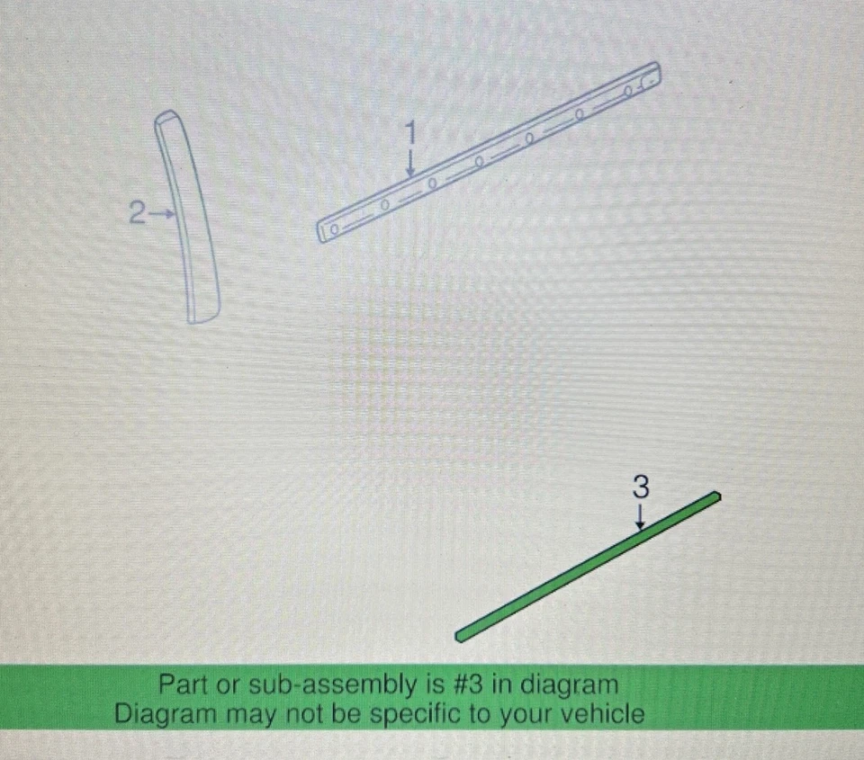 Genuine GM Cadillac CTS 2003-2007  LH Driver Rear Door Lower Outer Molding - Image 4 of 4