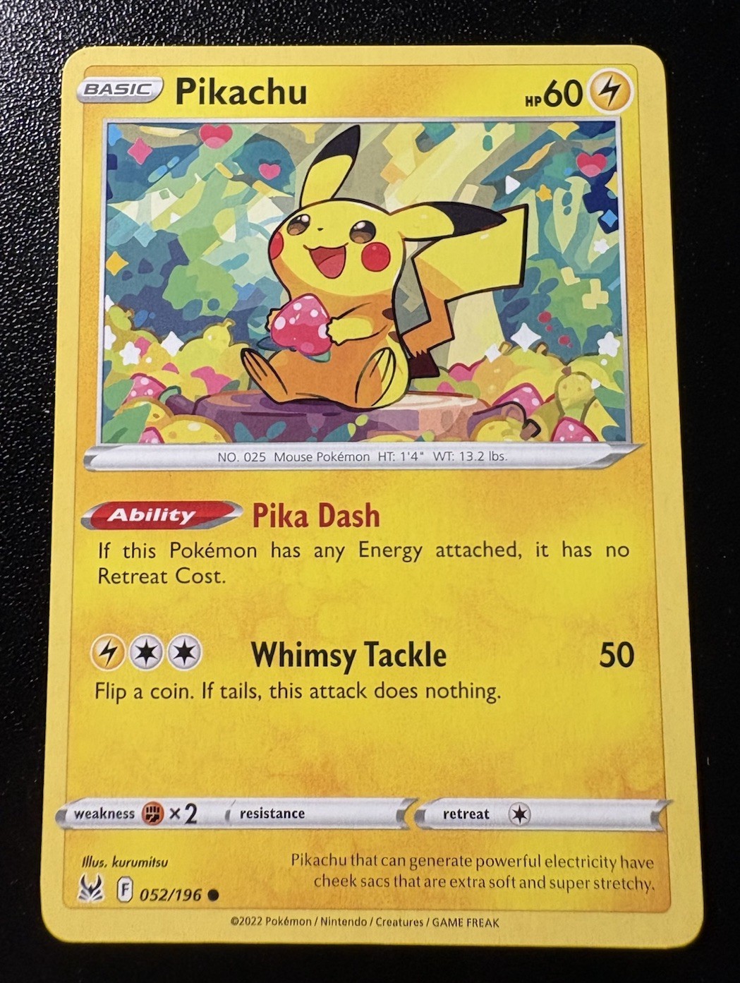 Pikachu Lost Origin #52 Pokémon TCG
