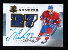 2013 Upper Deck The Cup Honorable Numbers 4/27 Alex Galchenyuk #HN-AG Auto 3xv