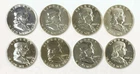 LOT OF 8 PROOF FRANKLIN HALF DOLLARS! GREAT CONDITION! STUNNING SILVER! NR#G2267