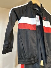 PUMA Kids 2-Piece Tracksuit Set Size 6 Black Red White NWT 46
