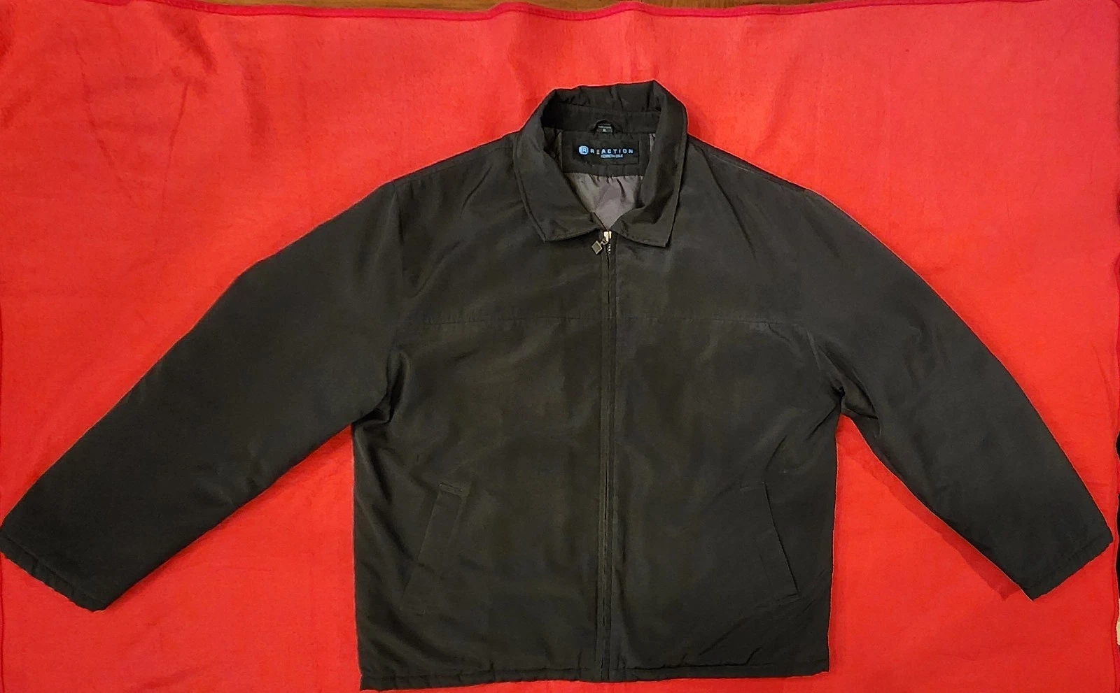 Kenneth Cole Reaction Jacket, Full Zip, Softshell Filled Black Men's XL