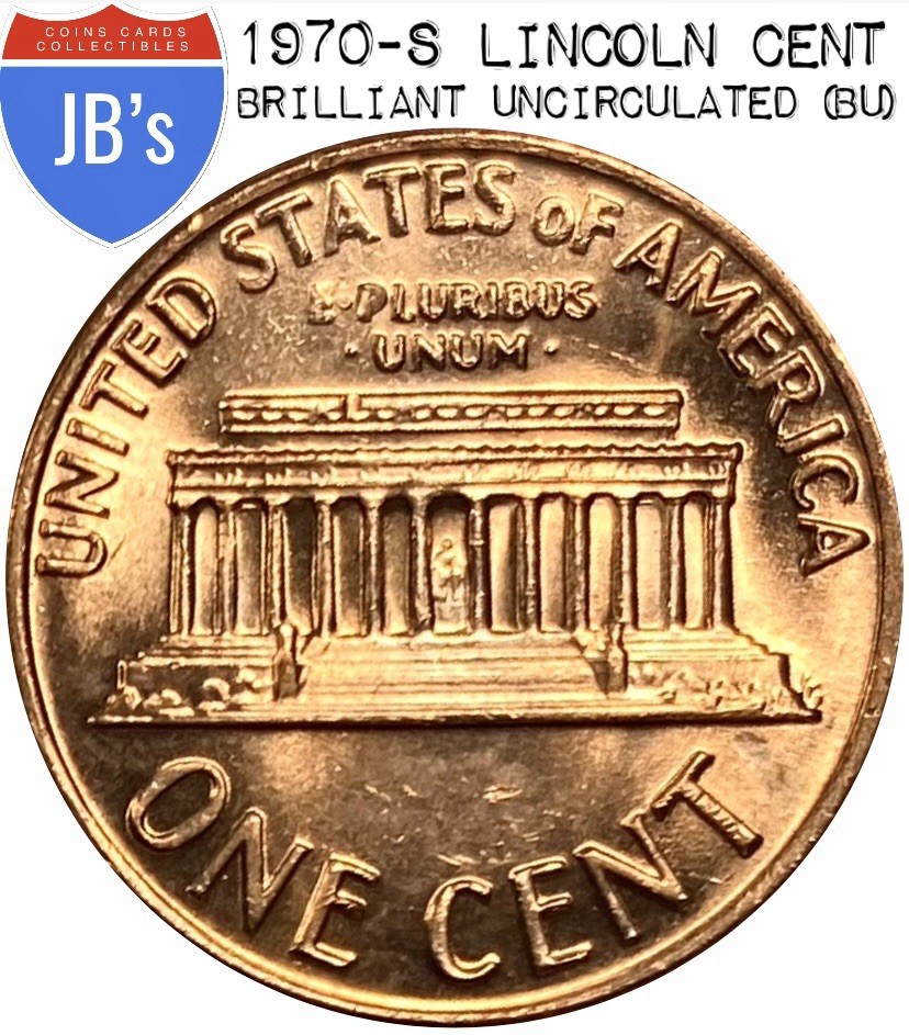 1970-S Large Date Lincoln Memorial Cent Penny - BRILLIANT