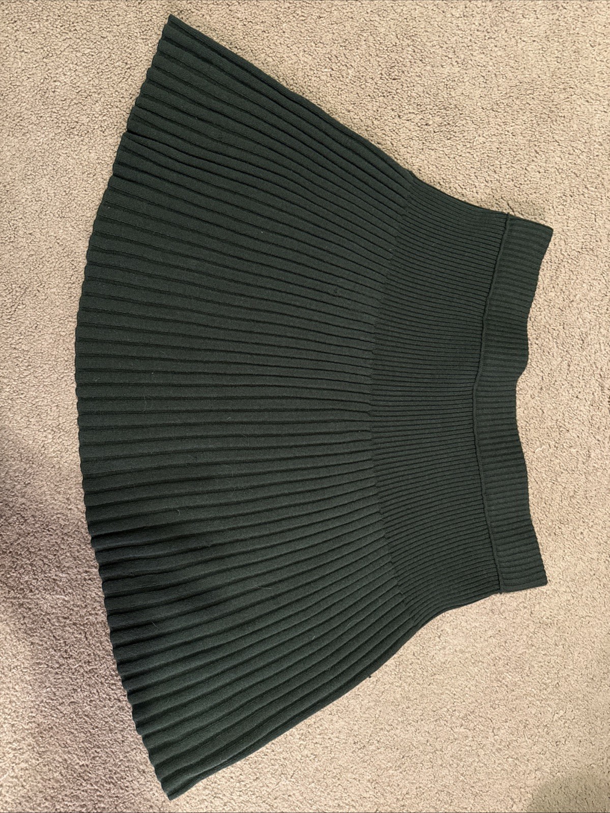 AERIE Take Charge Stretchy Ribbed Knit Green Mini Sweater Skirt MEDIUM *NEW*