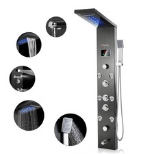 Duschpaneel 136 cm mit 5 Strahlarten – Massage, LED Display & Regendusche