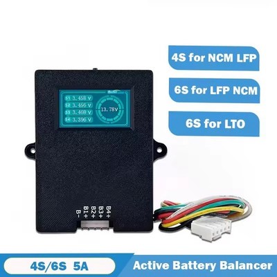 4S 6S 5A Active Balancer w/Display for Lifepo4/Lipo/LTO Battery Active Equalizer