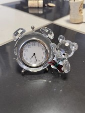 a retired Swarovski crystal Kris Bear table clock (212687