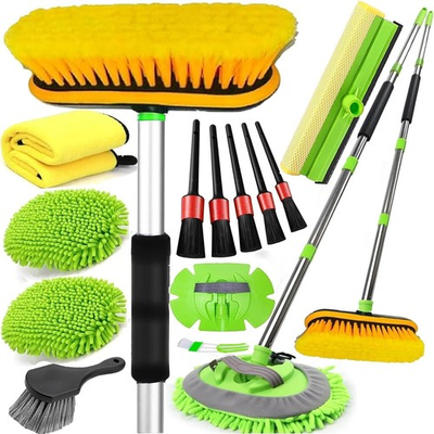 #ad 62#x27;#x27; Car Wash Brush with Long Handle Car Wash Kit Car Cleaning Brush Kit $29.99