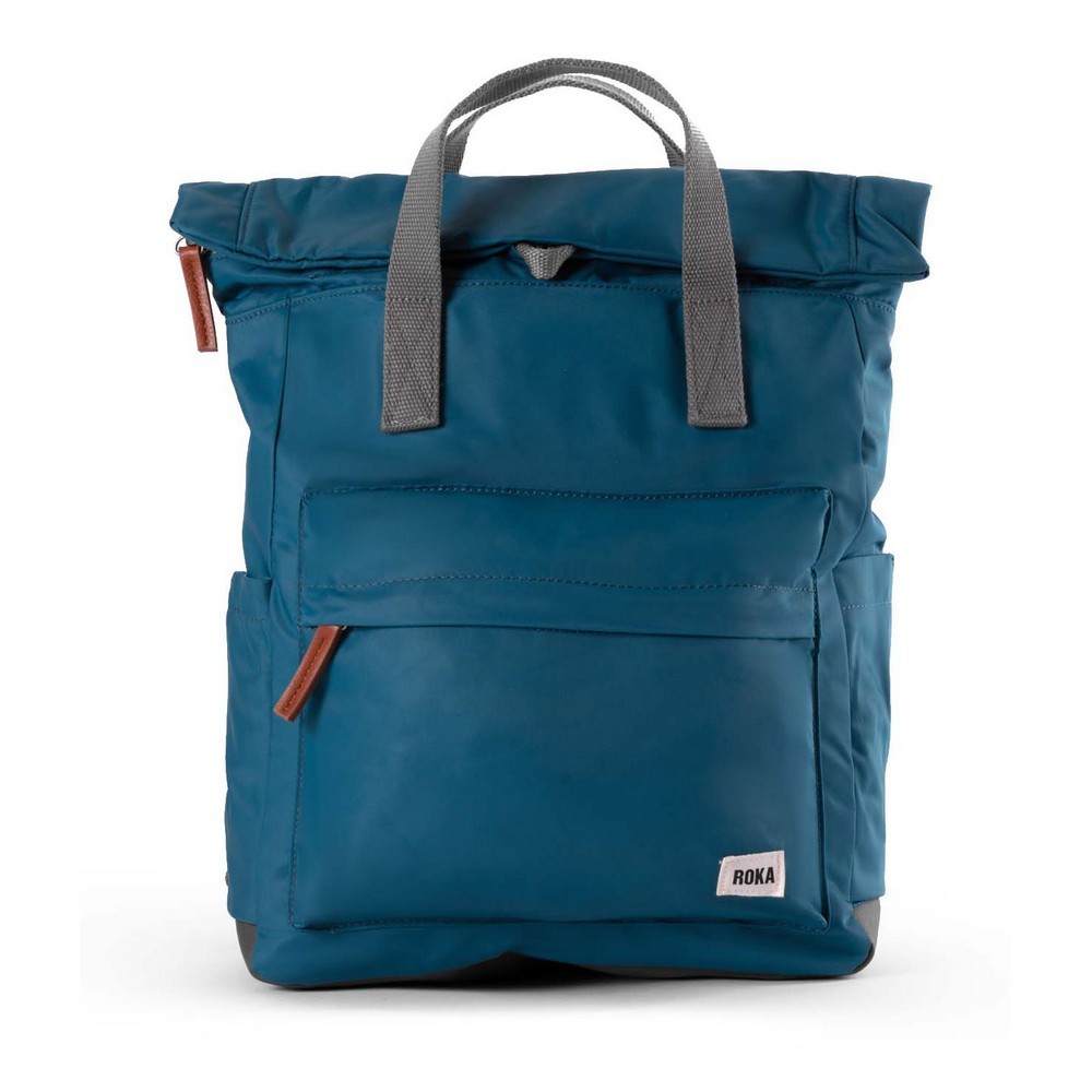 Roka Canfield B Recycled Nylon Medium Weather Resistant Backpack Bag Marine