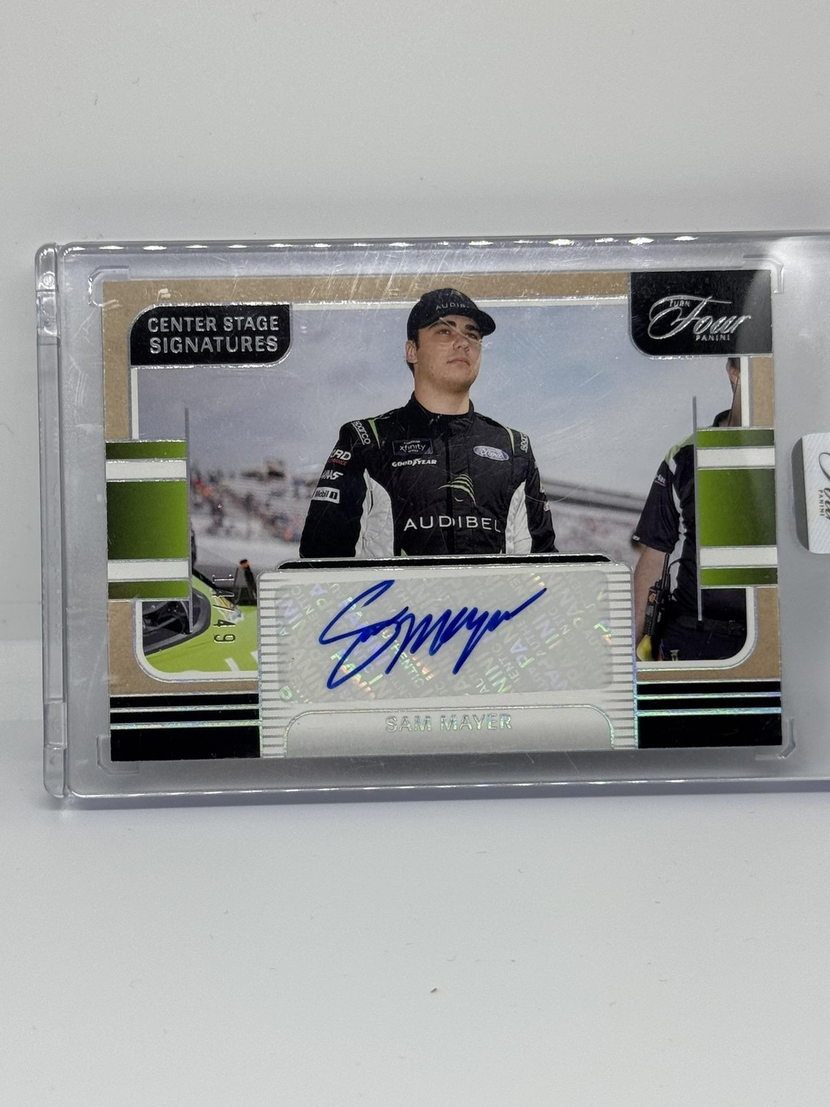 2025 Panini Turn Four #CSS-SMR Sam Mayer Center Stage AUTO Holo Silver #/49