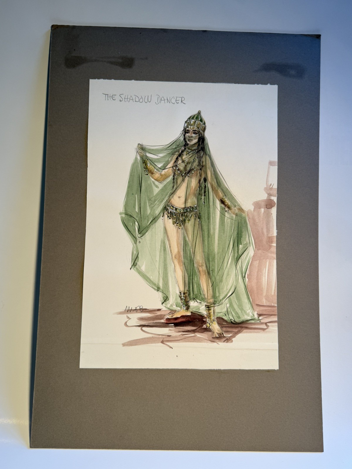 1965 The shadow dance Original costume sketch film The Greatest Story Ever Told