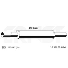 ERNST Vorschalldämpfer Mittelschalldämpfer für VW Golf III 1H1 1.8 1E7 1H5