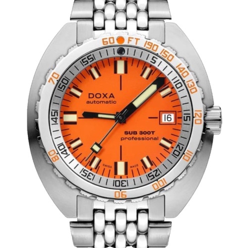 DOXA Sub 300T Professional 1200m Diver Orange Dial, Mint Condition, Warranty
