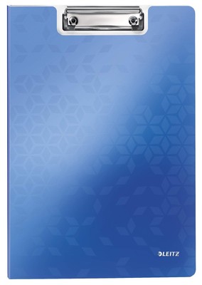 Leitz A4 Clipfolder with Cover, Lightweight Polyfoam, WOW Range, Metallic Blue,4