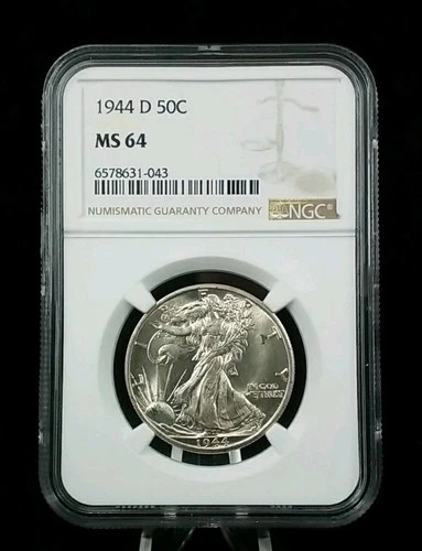 1944-D 50C Walking Liberty Half Dollar - NGC MS 64 #6765