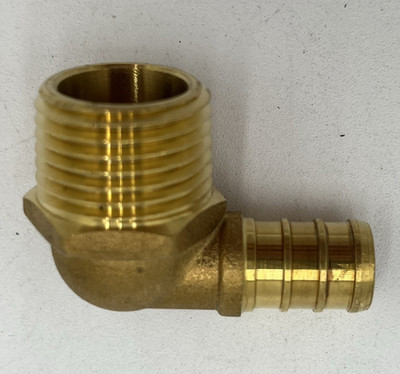 NEW! Aqua Plumb 10ct 1/2'' PEX x 1/2'' Male MPT Elbow - Lead-Free Brass Crimp NPT