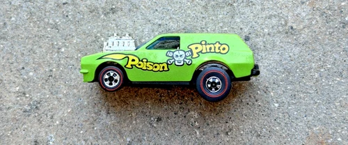 Vintage Hot Wheels Redline POISON PINTO - Lime Green - 1975 Hong Kong Base