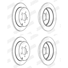 2X JURID BREMSSCHEIBEN HINTEN 302mm VOLL PASSEND FÜR CITROËN C-CROSSER C4