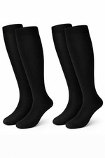 2 Pairs Unisex Compression Socks 15-20 mmHg -Best for Athletics & Flight Travel