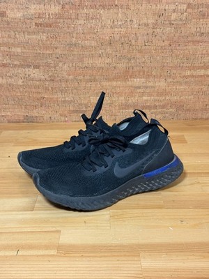 Nike Epic React FLYKNIT 1 Black/Racer Blue Mens Size 8 AQ0070-004