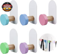 5 StüCk Bunte Wandhaken, Handtuchhaken Wandhaken, Selbstklebende Haken, Handtuch