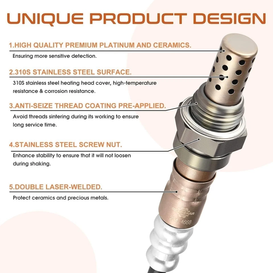 Sensor de oxígeno O2 aguas arriba + aguas abajo 4 piezas para Chevy Silverado GMC Sierra Yukon Foto 3 de 4