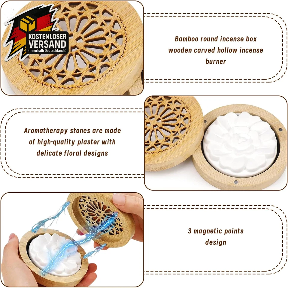 2 Stück Duftsteine Für Ätherische Öle,Diffuser Ätherische Öle,Diffusor Für Äther - Bild 3 von 4
