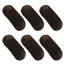 ZhangyiHot 6 Pcs Brown Sponge Volume Hair Bases Inserts Black